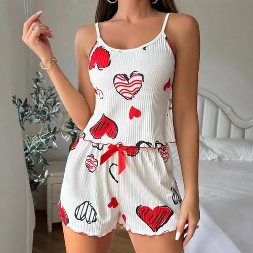 pigiama donna con shorts e stampa dolce per l’estate | casasonno